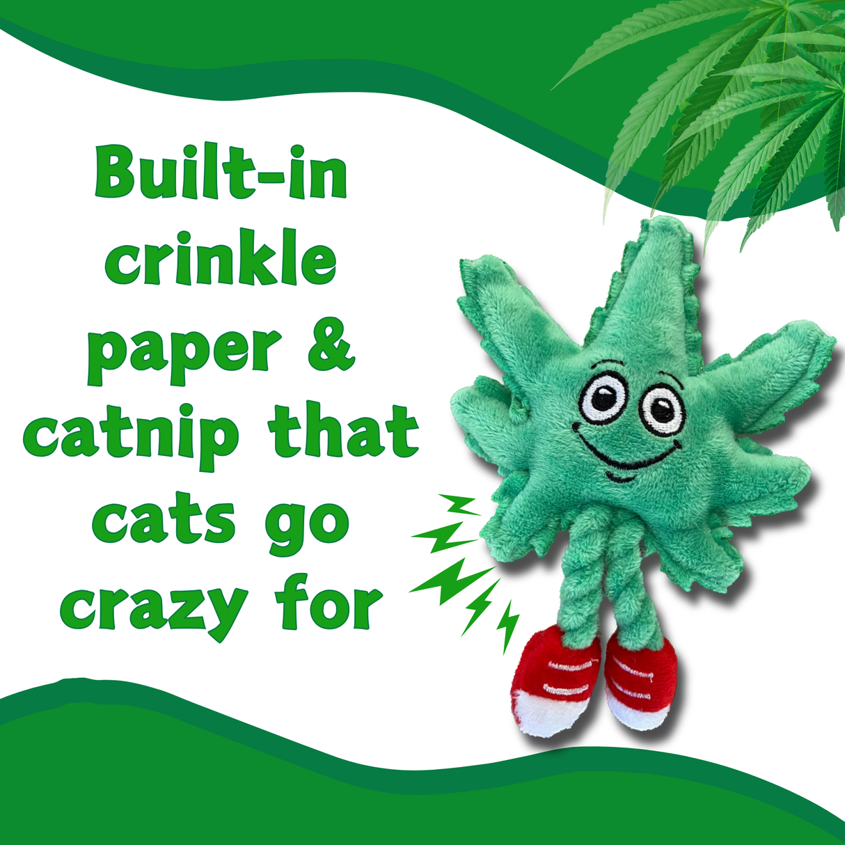 Lil' MJ the Marijuana Leaf - Plush Catnip Cat Toy - 6" For Pet PAW20