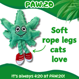 Lil' MJ the Marijuana Leaf - Plush Catnip Cat Toy - 6" For Pet PAW20