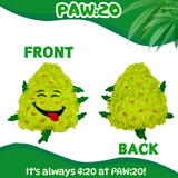 Bud Jr. the Weed Nug - Plush Catnip Cat Toy - 3" For Pet PAW20