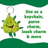 Bud the Weed Nug Keychain - Stuffed Parody Pot Nug - 2" Stationery · Accessory PAW20