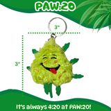 Bud the Weed Nug Keychain - Stuffed Parody Pot Nug - 2" Stationery · Accessory PAW20