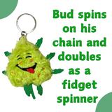 Bud the Weed Nug Keychain - Stuffed Parody Pot Nug - 2" Stationery · Accessory PAW20