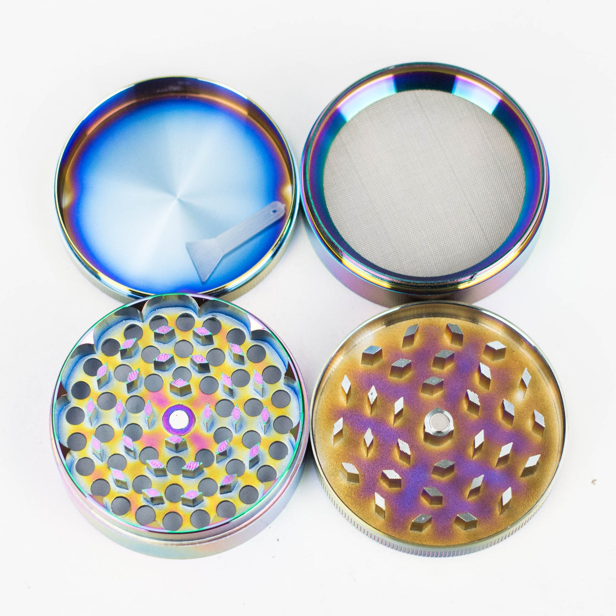 HIT | Rainbow Metal Grinder 4parts 63mm [HIT804] - display of 6 Display Pack NIBO Distribution