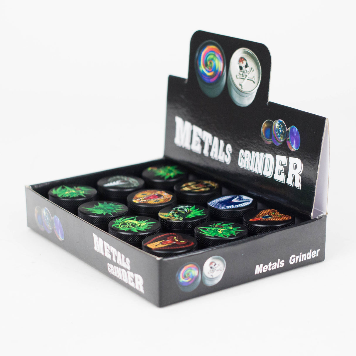 Reptile 30mm Metal Grinder-3parts 12 display [GRI716] Display Pack NIBO Distribution