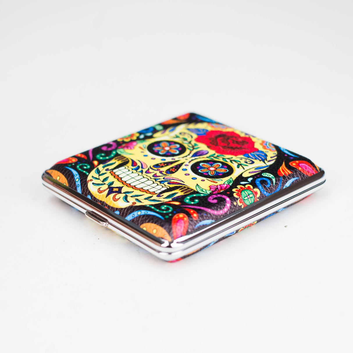 Cigarette Case Sugar Skull Pop Up Metal - 12 DIS [CTC034]
