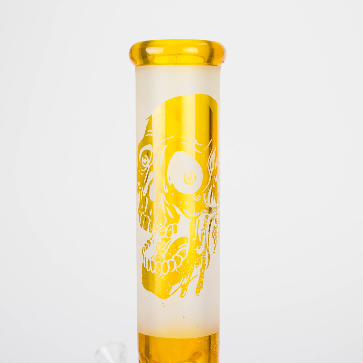 FOGGX | 14" Sandblasted Frosted Big Skull Beaker Water Pipe – 7mm Thick [FT1648ATS] Glass Bong LEHIGH WHOLESALE