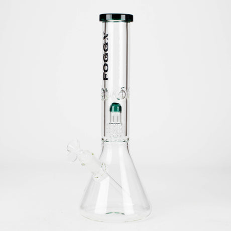 FOGGX | 14" Glass Water Pipe with Percolator [FT187] Glass Bong LEHIGH WHOLESALE Teal