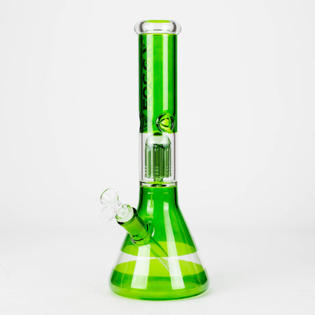 FOGGX | 14" Colored Glass Water Pipe with Percolator [FTLL09] Glass Bong LEHIGH WHOLESALE Green