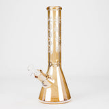 FOGGX | 14" Glass Water Pipe [FTLL01] – 7mm Glass Bong LEHIGH WHOLESALE Gold