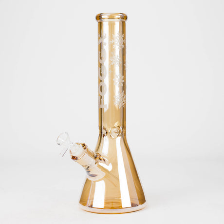 FOGGX | 14" Glass Water Pipe [FTLL01] – 7mm Glass Bong LEHIGH WHOLESALE Gold