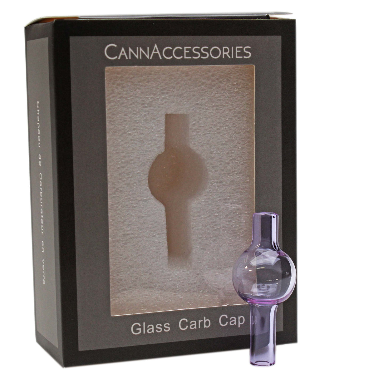 CannAccessories | Glass Globe Directional Airflow Carb Cap (Purple) Cap · Dabber · Insert · Clip · Nail Maq Distributors