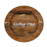 Rolling Club | Metal Ashtray - Small Metal Ashtray Maq Distributors Woodgrain