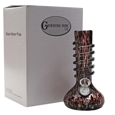Genuine Pipe Co | 8" Oval Base Premium Softglass Bong Glass Bong Maq Distributors Black