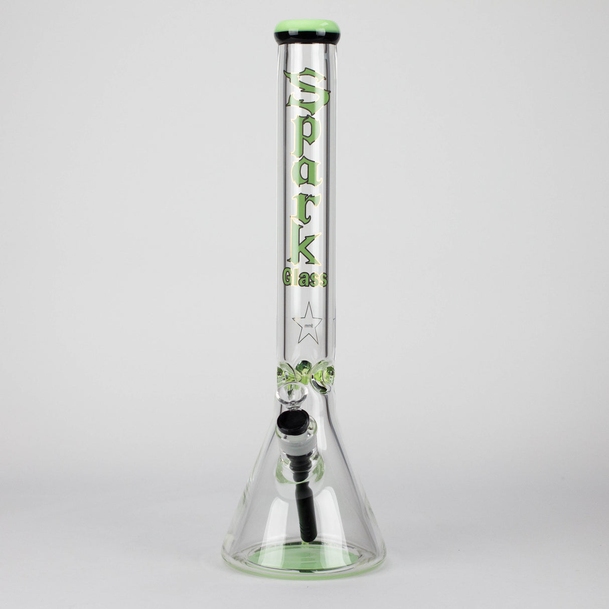 Spark | 18" 9 mm glass water bong with thick base [GP2050] Glass Bong ONE