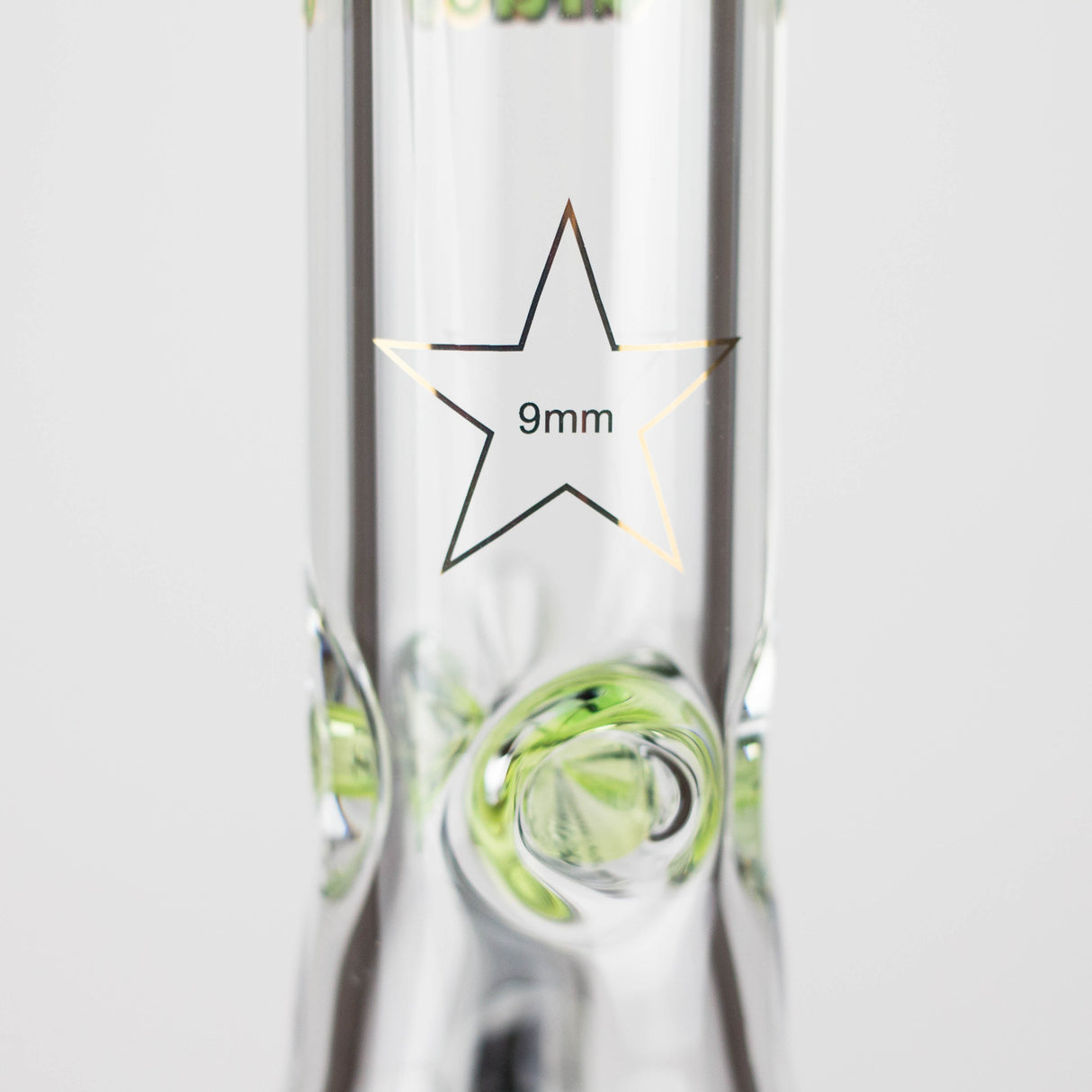 Spark | 18" 9 mm glass water bong with thick base [GP2050] Glass Bong ONE