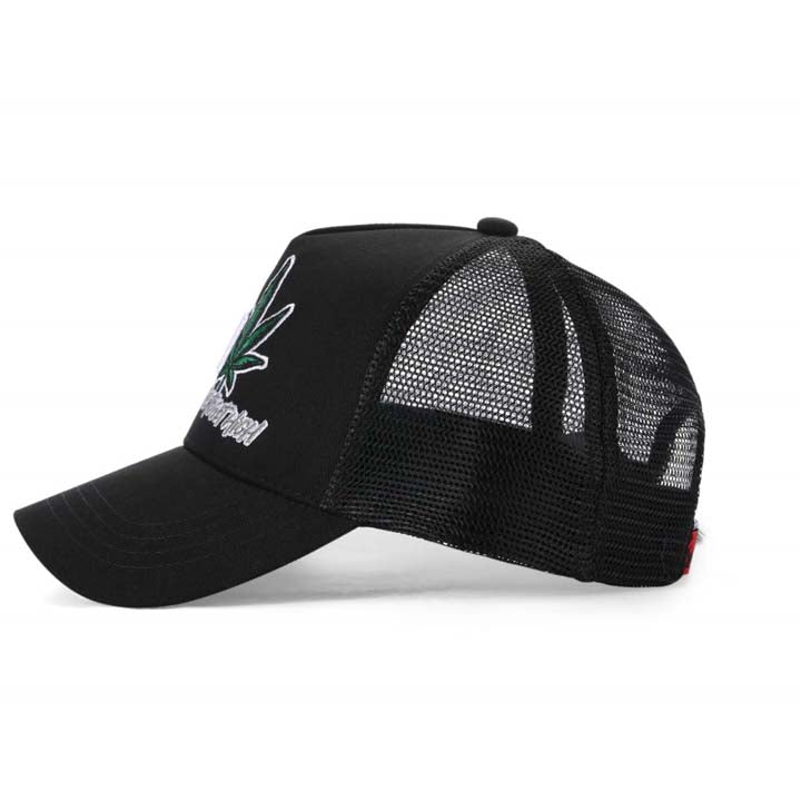 High-Crown 5-Panel “420” Embroidered Cap - Black Hat & Toque Super Supplys Inc