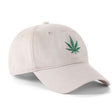 Low-Crown 6-Panel Embroidered Leaf Cap - Beige Hat & Toque Super Supplys Inc
