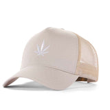 High-Crown 5-Panel Mesh Trucker Cap-Beige Hat & Toque Super Supplys Inc