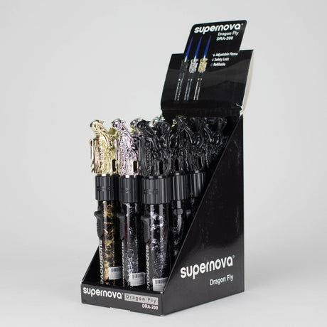 Supernova | Dragon Torch Lighters – 8.8" Flame Lock (12-Pack) Torch Supreme Trading