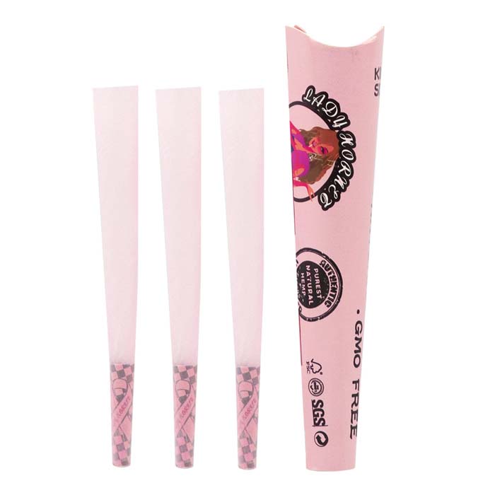 LADY HORNET | Pink King Size Pre-Rolled Cones – 3pcs/Pack, 32 Packs/Box Pre-rolled Cone (display Pack) Super Supplys Inc