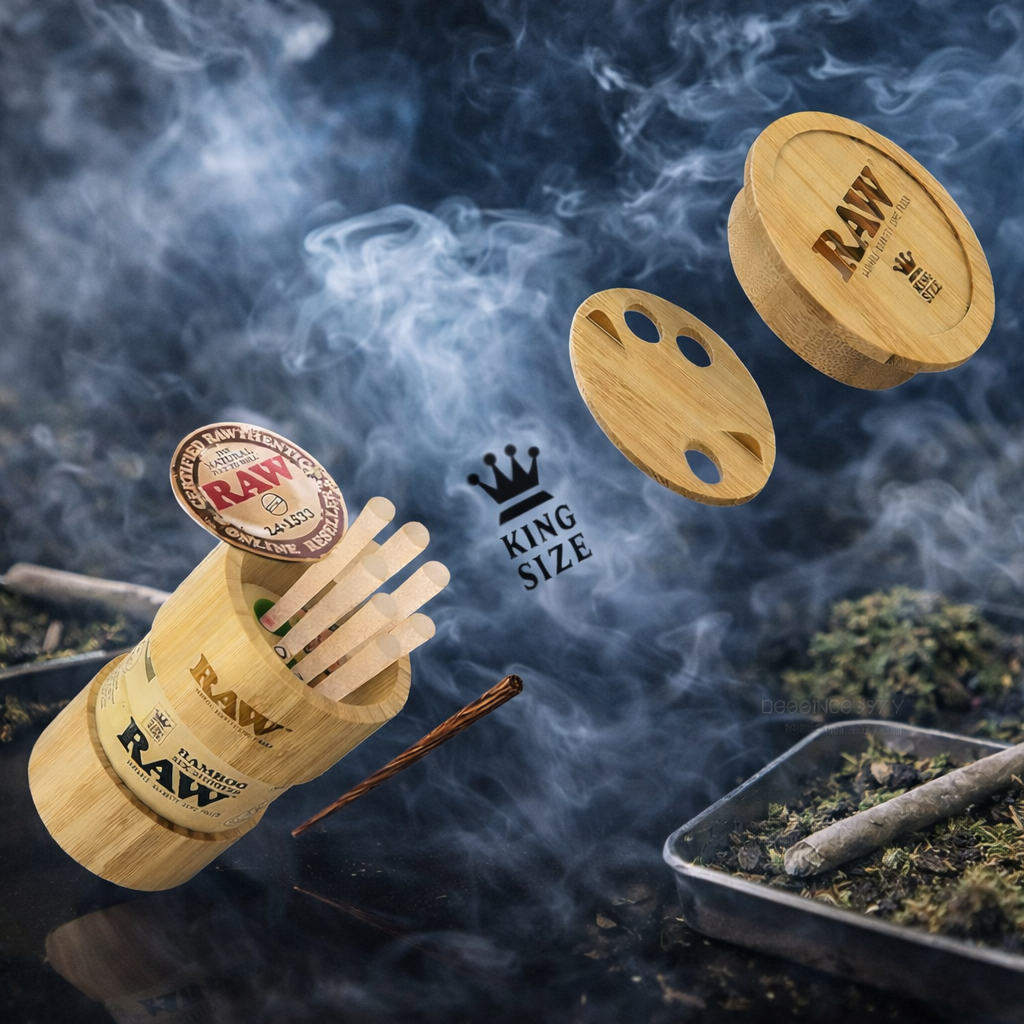 RAW | Bamboo Six Shooter Cone Filler – King Size Filler · Poker Super Supplys Inc