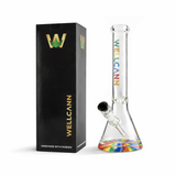 WELLCANN | 15" Heavy Duty Thick Base Beaker Rainbow Glass Bong Super Supplys Inc