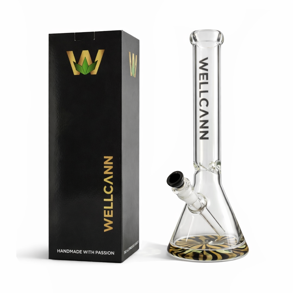 WELLCANN | 15" Heavy Duty Thick Base Beaker Black Glass Bong Super Supplys Inc