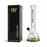 WELLCANN | 15" Heavy Duty Thick Base Beaker Black Glass Bong Super Supplys Inc