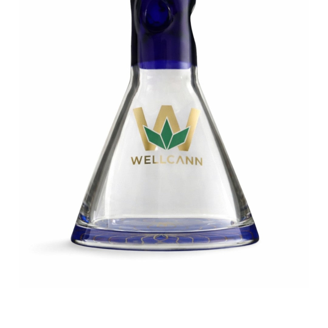WELLCANN | 15" Thickened Base Geometric Beaker Glass Bong Glass Bong Super Supplys Inc