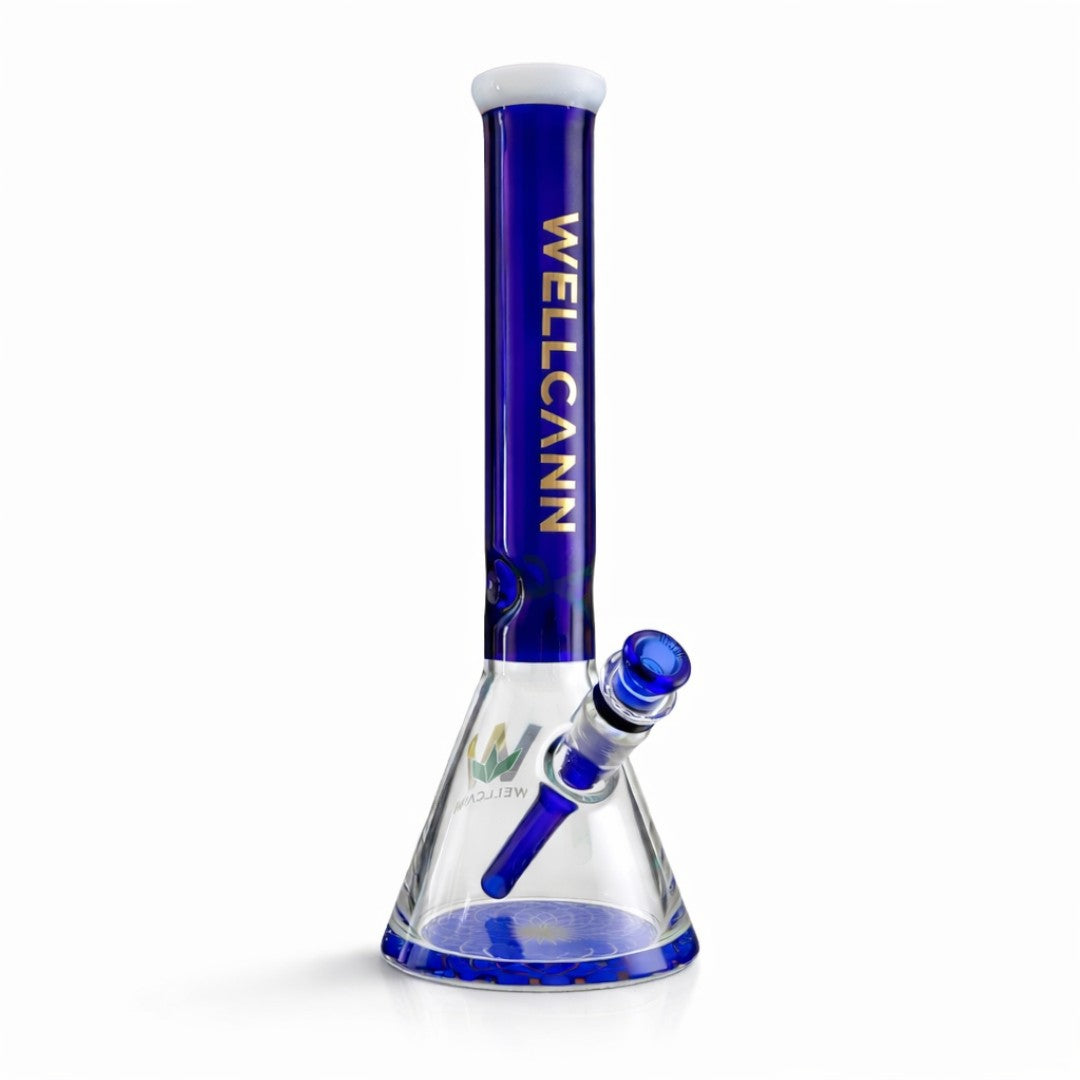 WELLCANN | 15" Thickened Base Geometric Beaker Glass Bong Glass Bong Super Supplys Inc