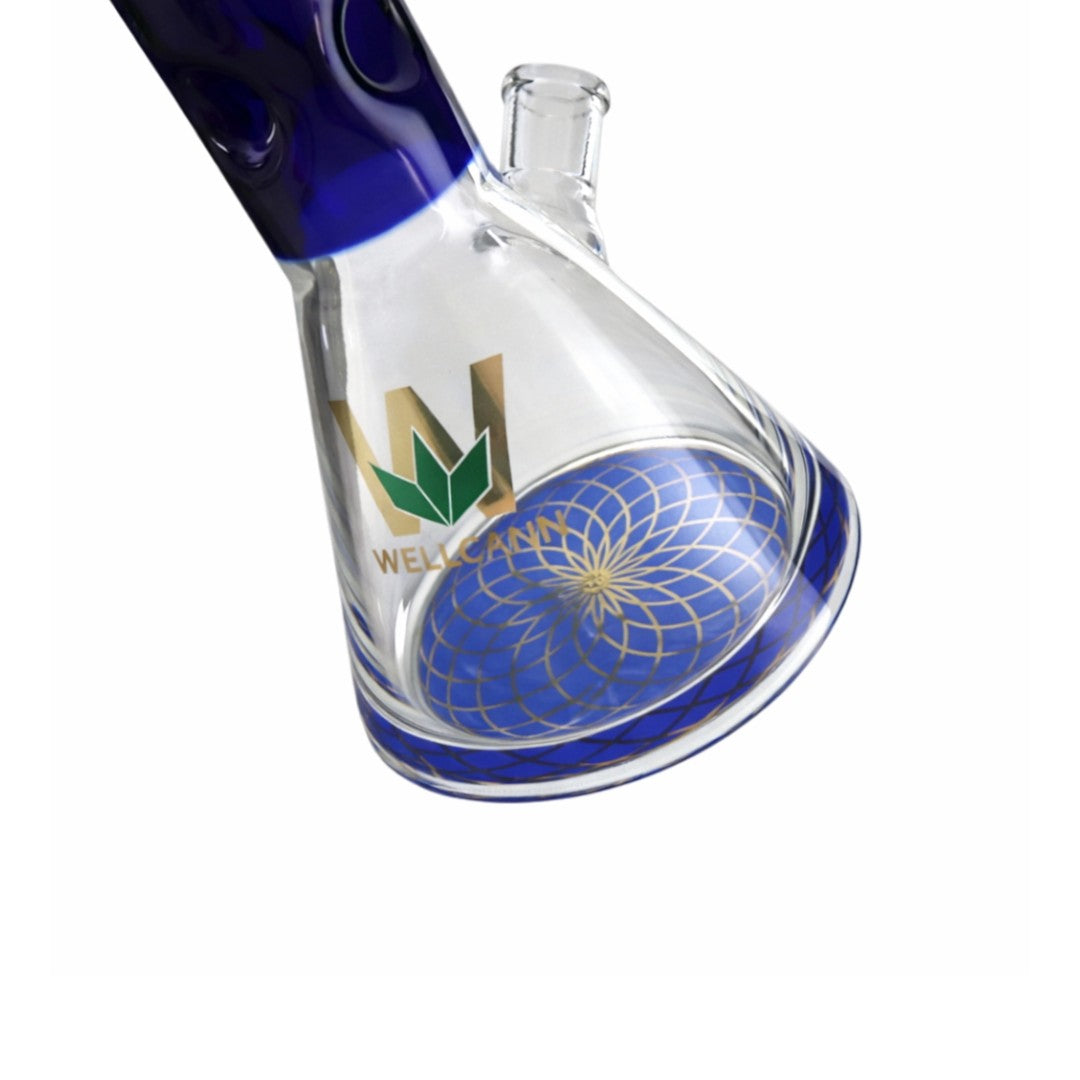 WELLCANN | 15" Thickened Base Geometric Beaker Glass Bong Glass Bong Super Supplys Inc