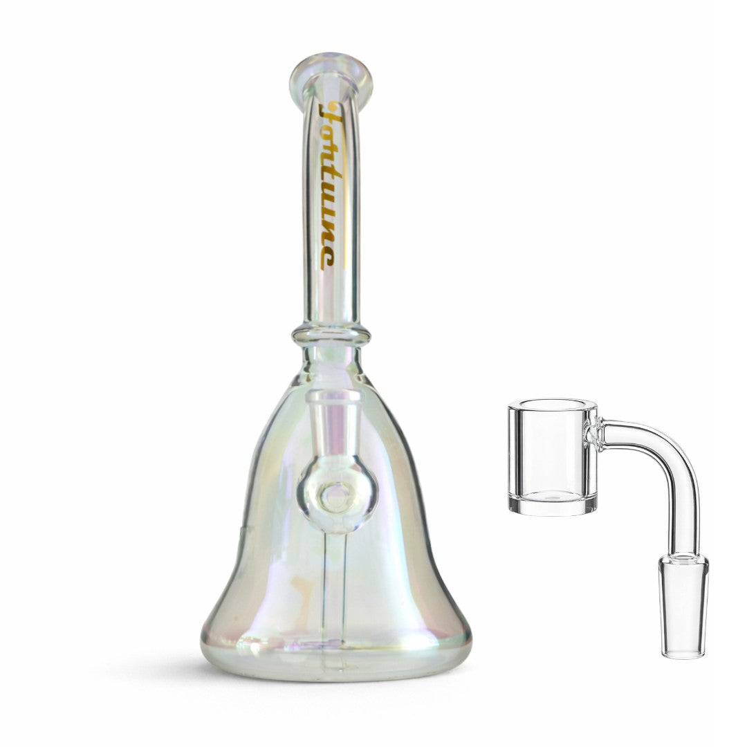 Fortune | 9" Iridescent Glass Rig Glass Bong Fortune