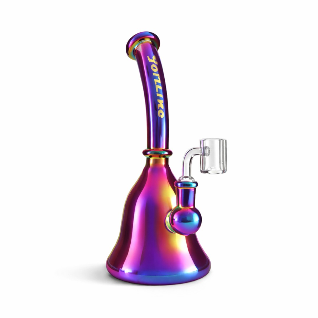 Fortune | 9" Iridescent Glass Rig Glass Bong Fortune Iridescent Purple