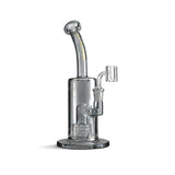 Fortune | 10" Matrix Perc Glass Dab Rig Glass Bong Fortune Ash Gray
