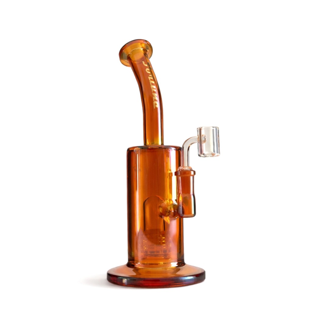 Fortune | 10" Matrix Perc Glass Dab Rig Glass Bong Fortune Amber
