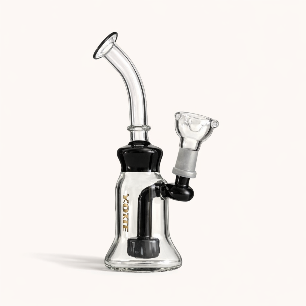 Toke | 8" Glass Dab Rig with Circ Perc Glass Rig Super Supplys Inc Black
