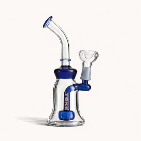 Toke | 8" Glass Dab Rig with Circ Perc Glass Rig Super Supplys Inc Blue