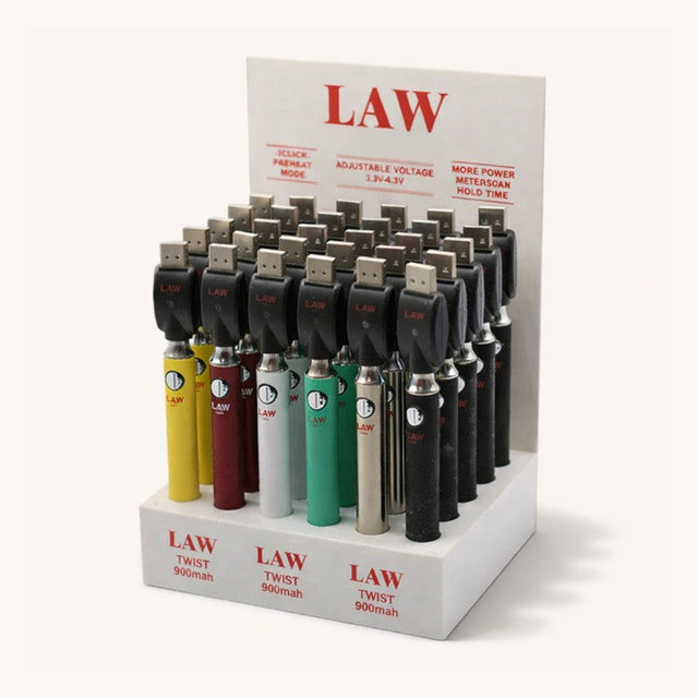 LAW | Twist 900mAh 510 Battery – Variable Voltage 510 Battery Super Supplys Inc