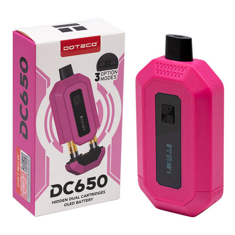 DOTECO | DC650 Dual Cartridge 510 Battery - 10CT 510 Battery Super Supplys Inc Red