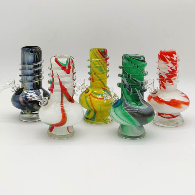 6 " Soft Glass Bong Assorted Colors Glass Bong Super Supplys Inc