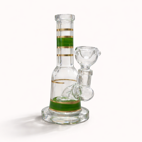 Mini Crown 6” Circ Perc Glass Bong Glass Rig Super Supplys Inc Green