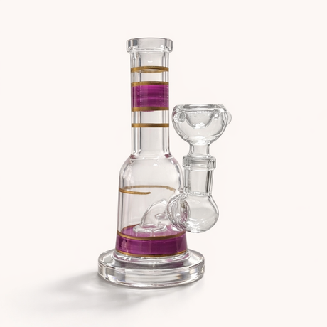 Mini Crown 6” Circ Perc Glass Bong Glass Rig Super Supplys Inc Pink