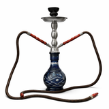 18" Traditional Dual Hose Glass Hookah – Classic Engraved Design Hookah Super Supplys Inc