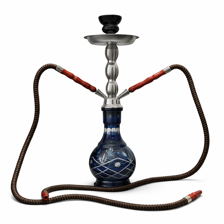 18" Traditional Dual Hose Glass Hookah – Classic Engraved Design Hookah Super Supplys Inc