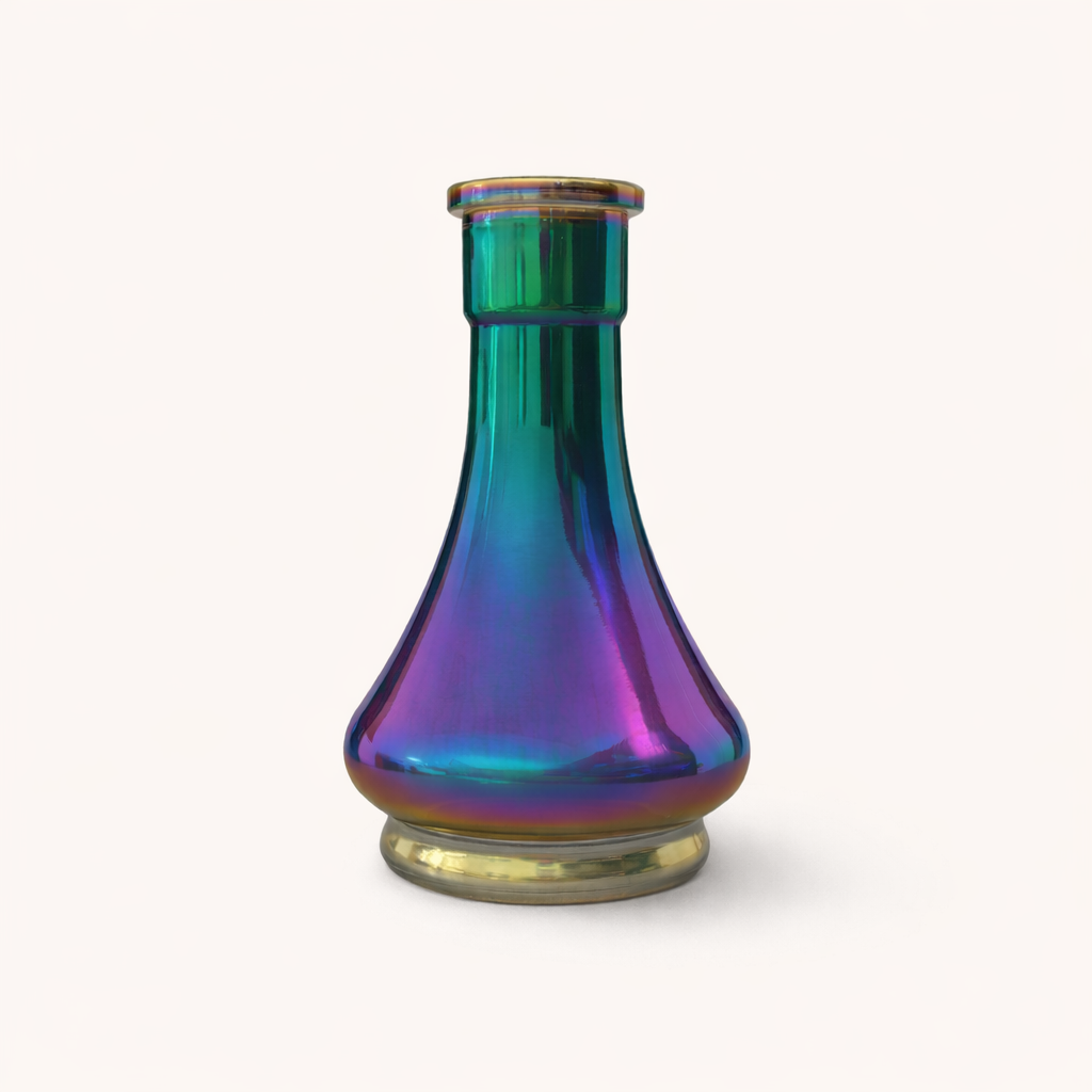 18" Dual-Hose Iridescent Glass Hookah Hookah Super Supplys Inc