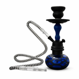 10" Monochrome Glass Hookah Set Hookah Super Supplys Inc Blue
