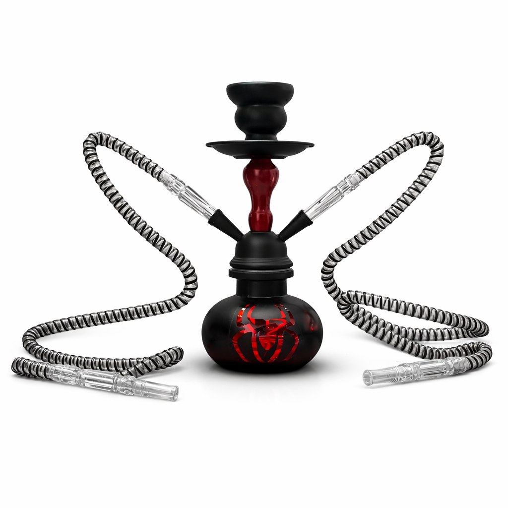 10" Dual Hose Mini Hookah Set Hookah Super Supplys Inc Red