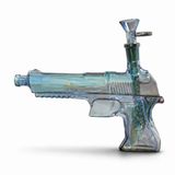 Fortune | 8″ Desert Eagle Electroplated Waterpipe Glass Bong Fortune Iridescent Blue