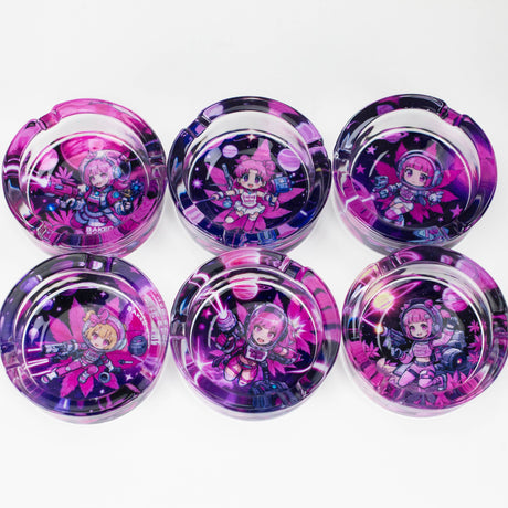 Premium Baked Babe Design Glass Ashtray (Box of 6)