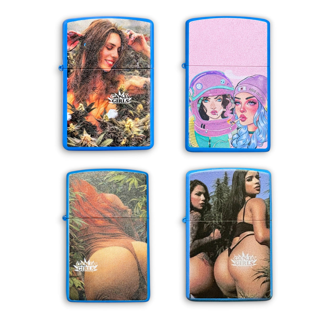 Ganja Girl Metal Oil Lighter – 24PC Assorted Counter Display